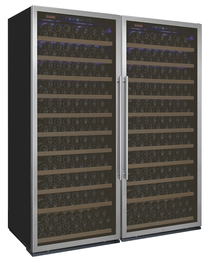 VINELOR Vite 554 bouteilles | Cave à vin pose libre 2 zones side-by-side inox - vue principale