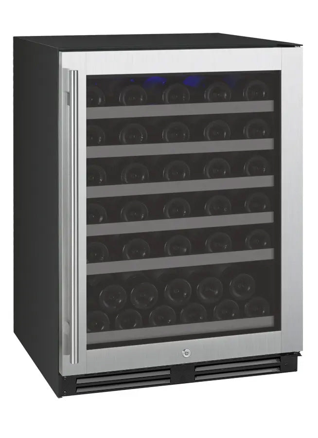 VINELOR FlexCount 56 bouteilles | Cave à vin encastrable 1 zone inox charnière droite - vue principale