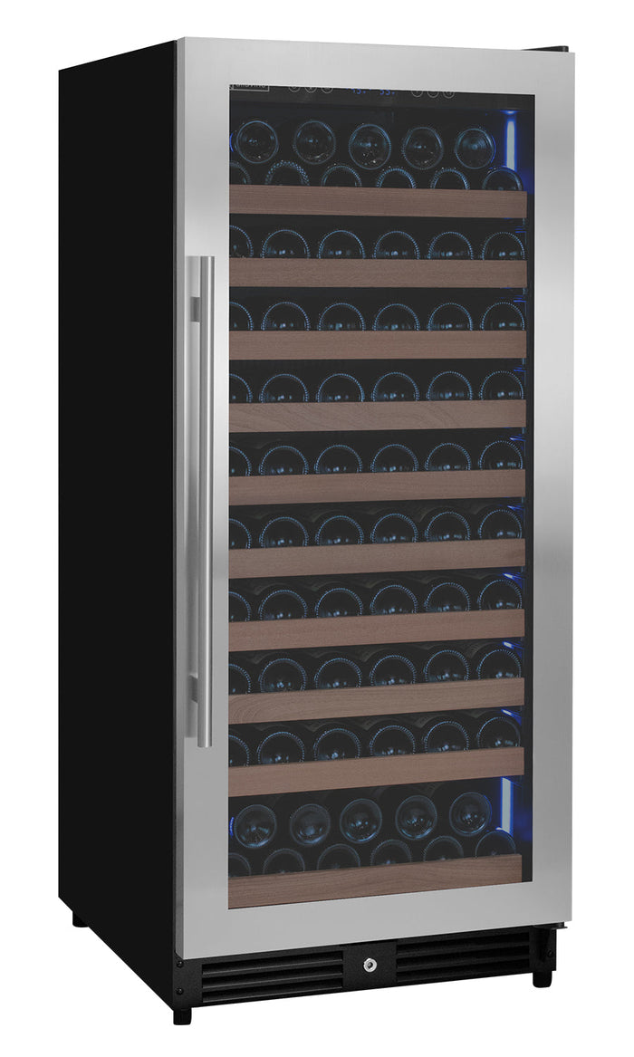 VINELOR Reserva 119 bouteilles | Cave à vin encastrable 1 zone inox charnière droite - vue principale