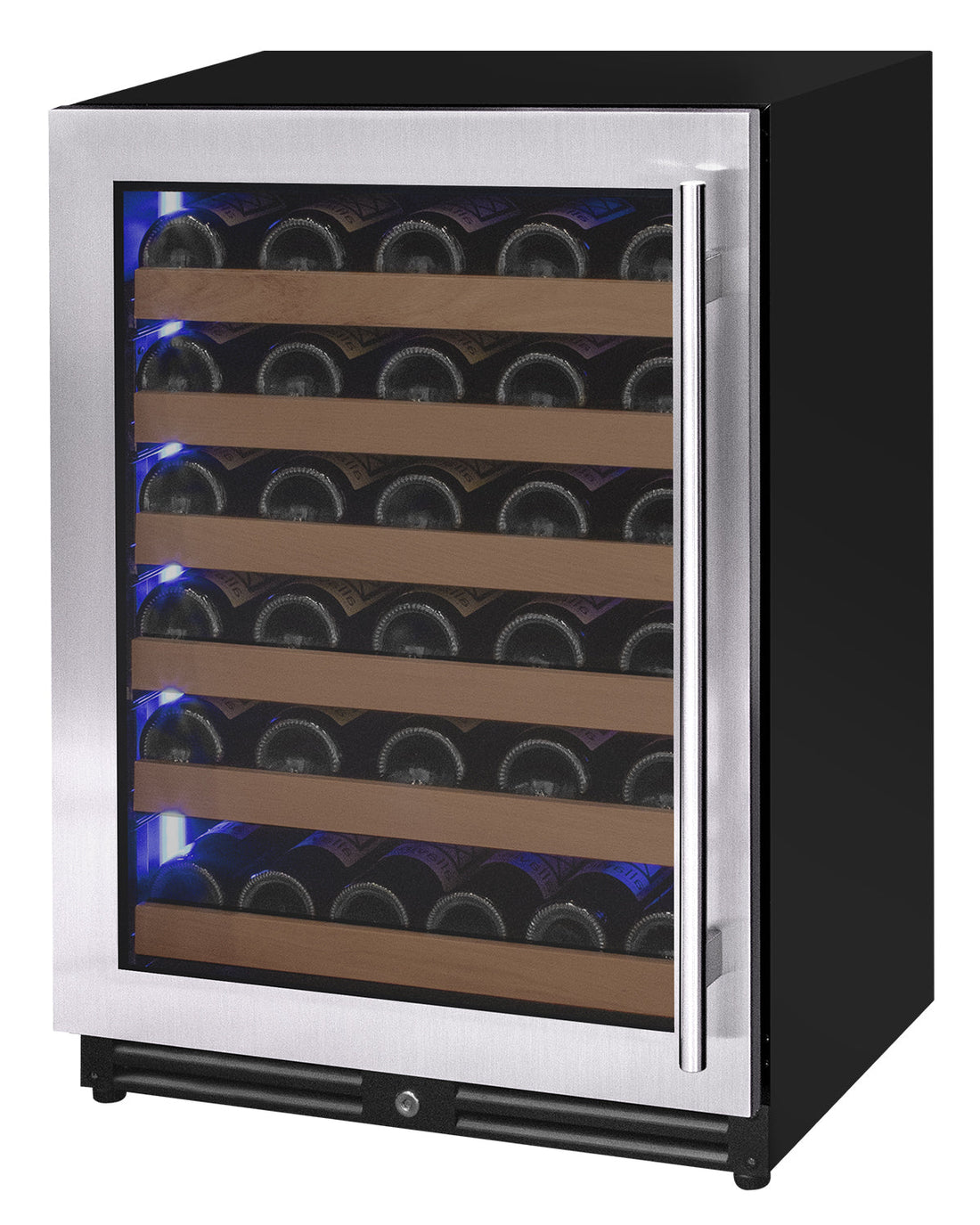 VINELOR Reserva 51 bouteilles | Cave à vin encastrable 1 zone inox charnière gauche - vue principale