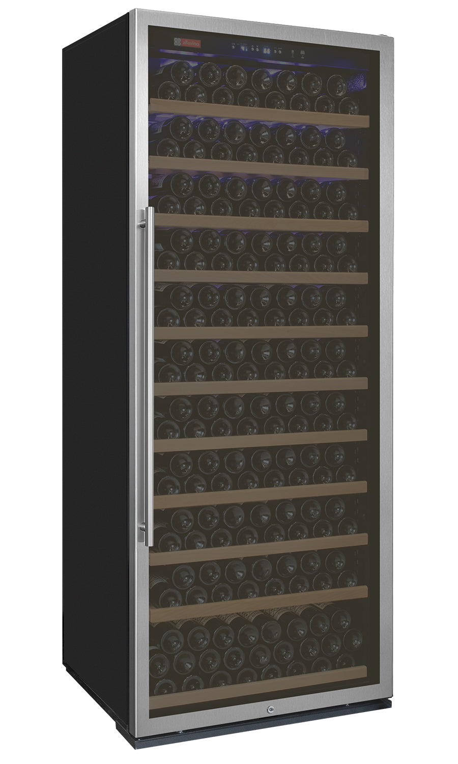 VINELOR Vite 277 bouteilles | Cave à vin pose libre 1 zone inox charnière droite - vue principale