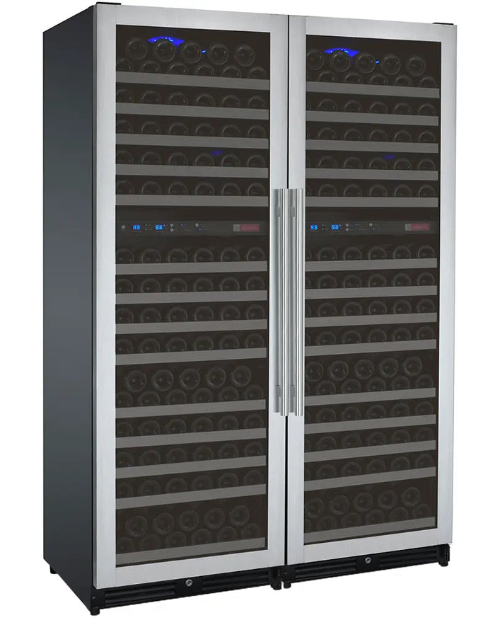 VINELOR FlexCount 344 bouteilles | Cave à vin pose libre side-by-side inox - vue principale