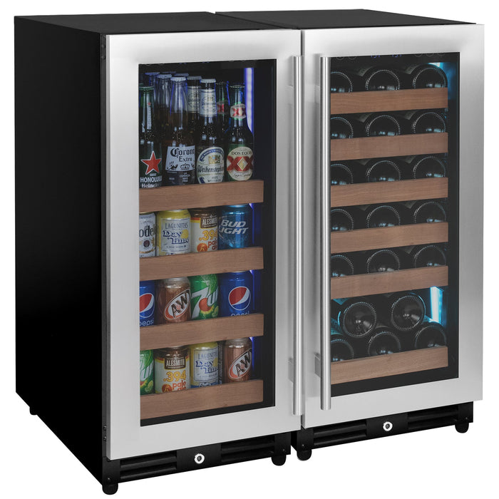 VINELOR FlexCount 30 bouteilles / 88 canettes | Cave à vin & boissons encastrable 2 zones - modèle 3Z-VSWB15-2S20 - vue principale