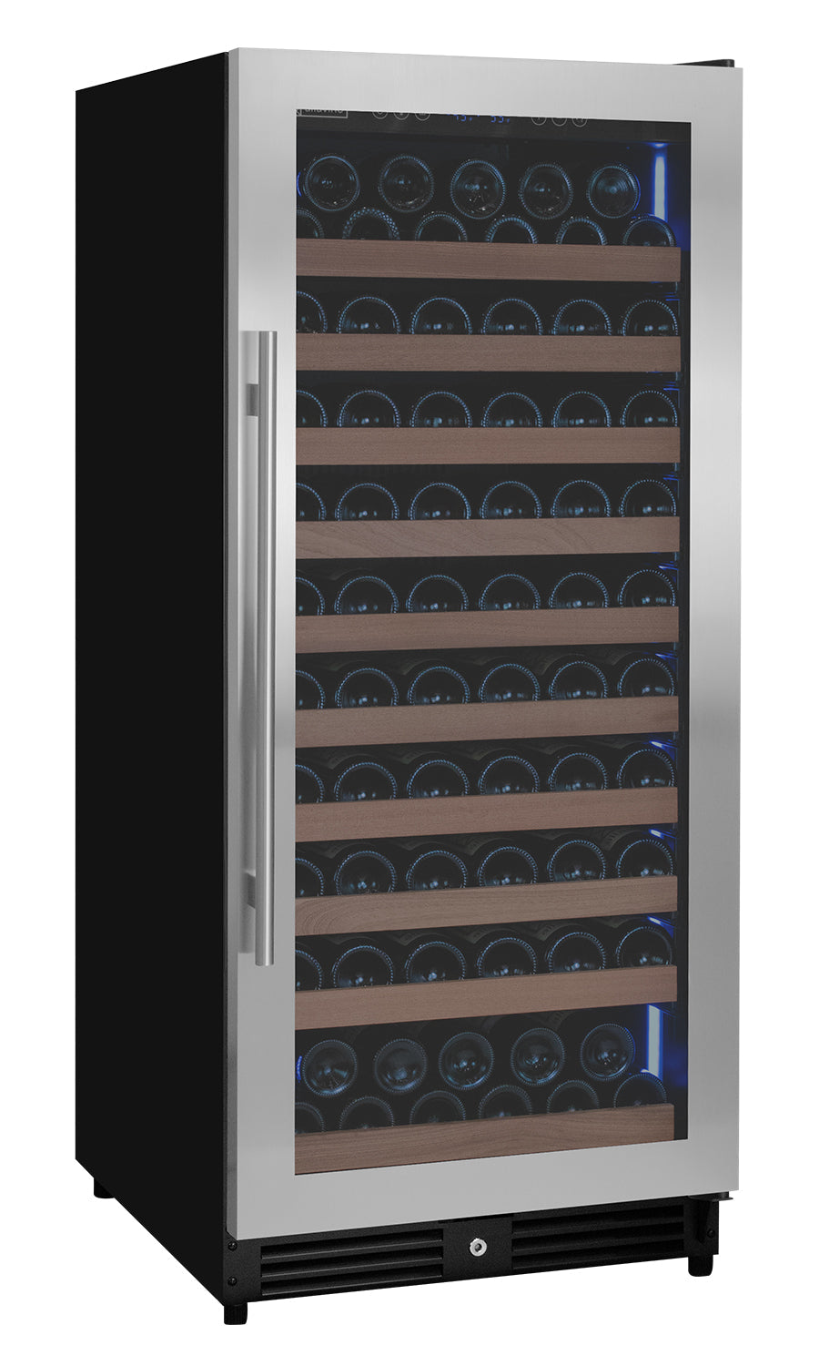 VINELOR Reserva 119 bouteilles | Cave à vin encastrable 1 zone inox charnière droite - vue principale