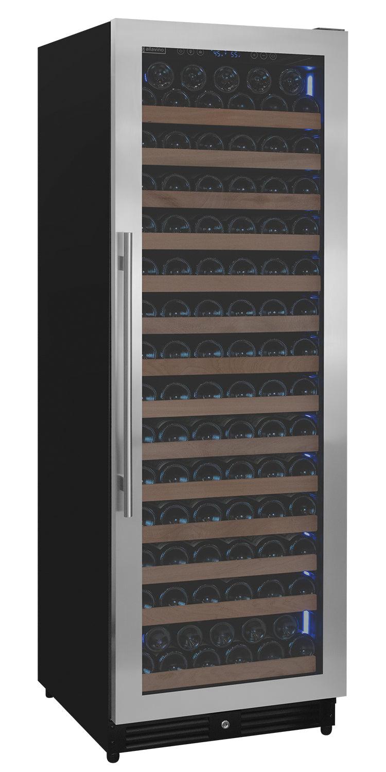 VINELOR Reserva 163 bouteilles | Cave à vin encastrable 1 zone inox charnière droite - vue principale