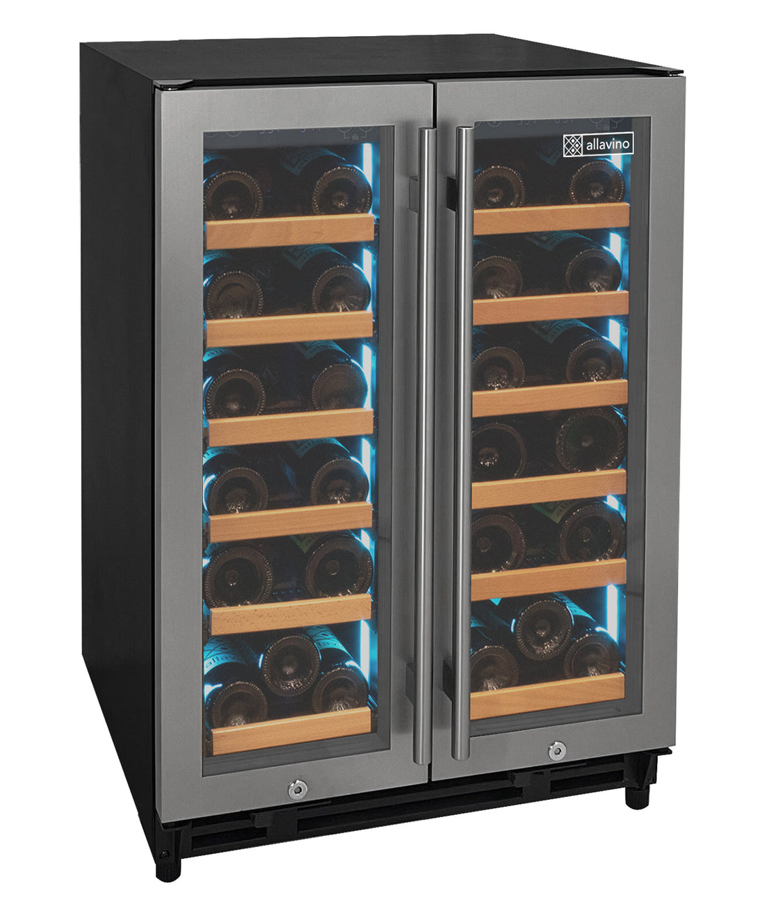 VINELOR Reserva 36 bouteilles | Cave à vin encastrable 2 zones inox - vue principale
