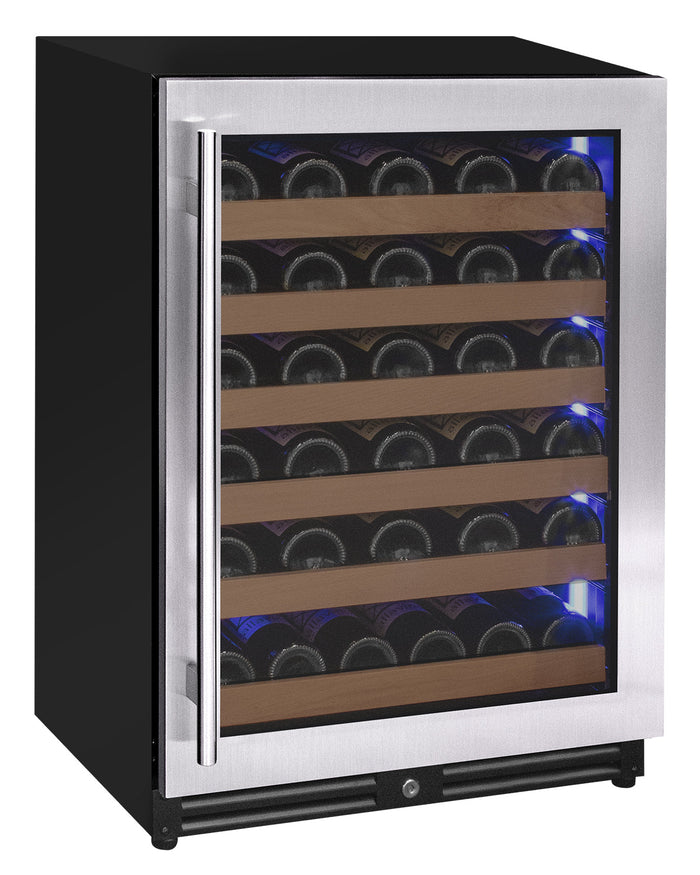 VINELOR Reserva 51 bouteilles | Cave à vin encastrable 1 zone inox charnière droite - vue principale