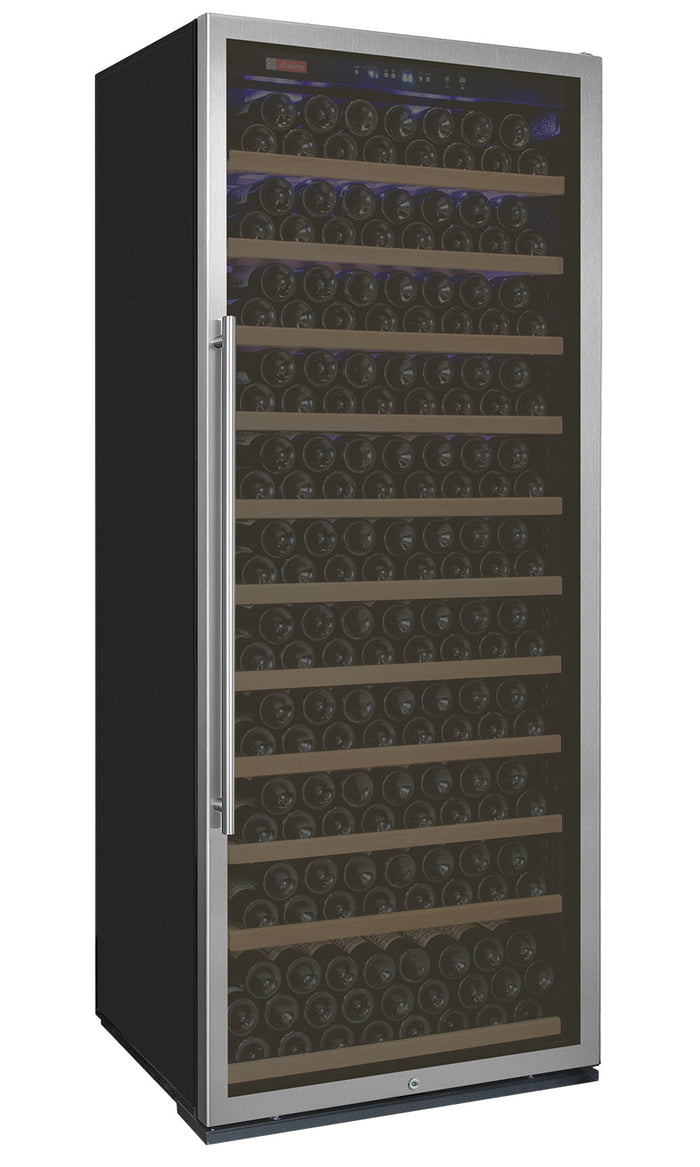 VINELOR Vite 277 bouteilles | Cave à vin pose libre 1 zone inox charnière droite - vue principale
