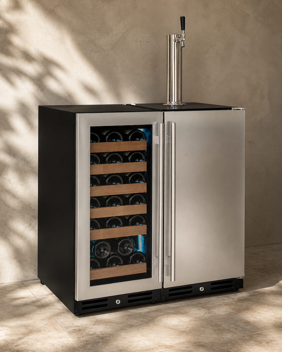 VINELOR FlexCount collection | Cave à vin & tirage bière encastrable 1 zone - modèle VS15-1WK — vue principale premium
